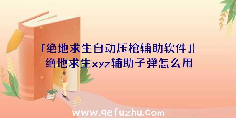 「绝地求生自动压枪辅助软件」|绝地求生xyz辅助子弹怎么用